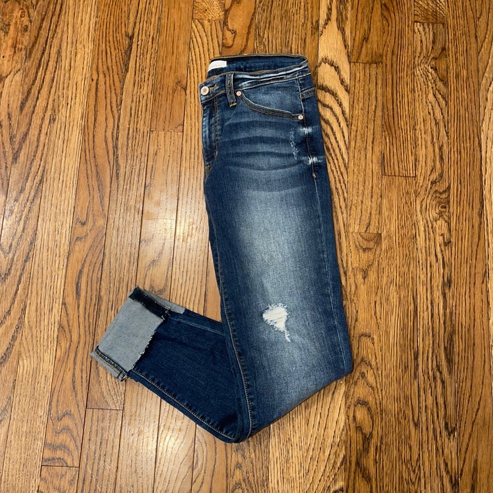 Kancan raw hem midrise jeans